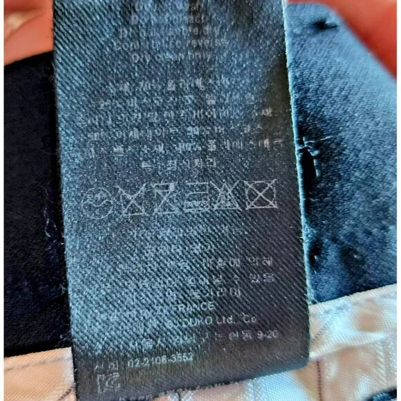 Zadig & Voltaire Pants 36 Black Grosgrain Trim Low-Rise Straight Leg - Picture 7 of 7